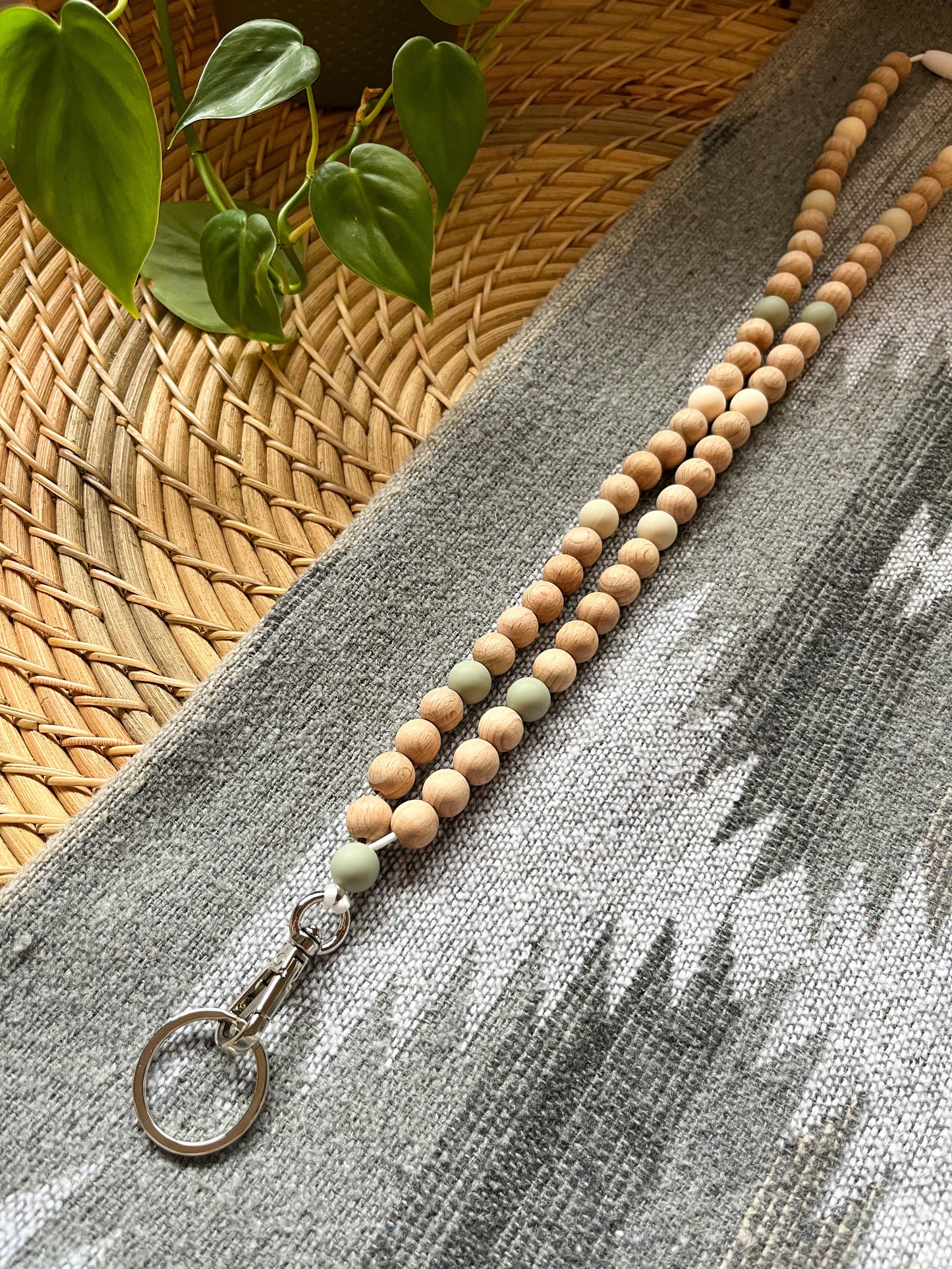 Wooden Beaded Lanyard