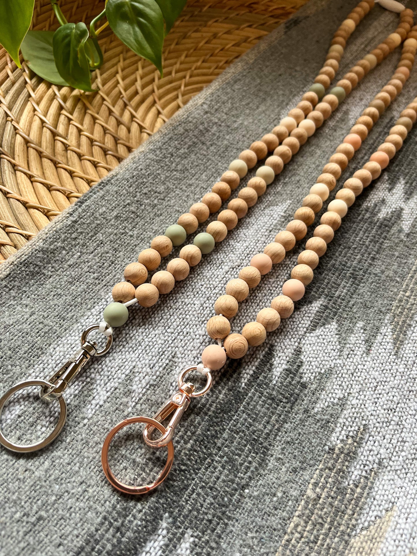 Wooden Beaded Lanyard