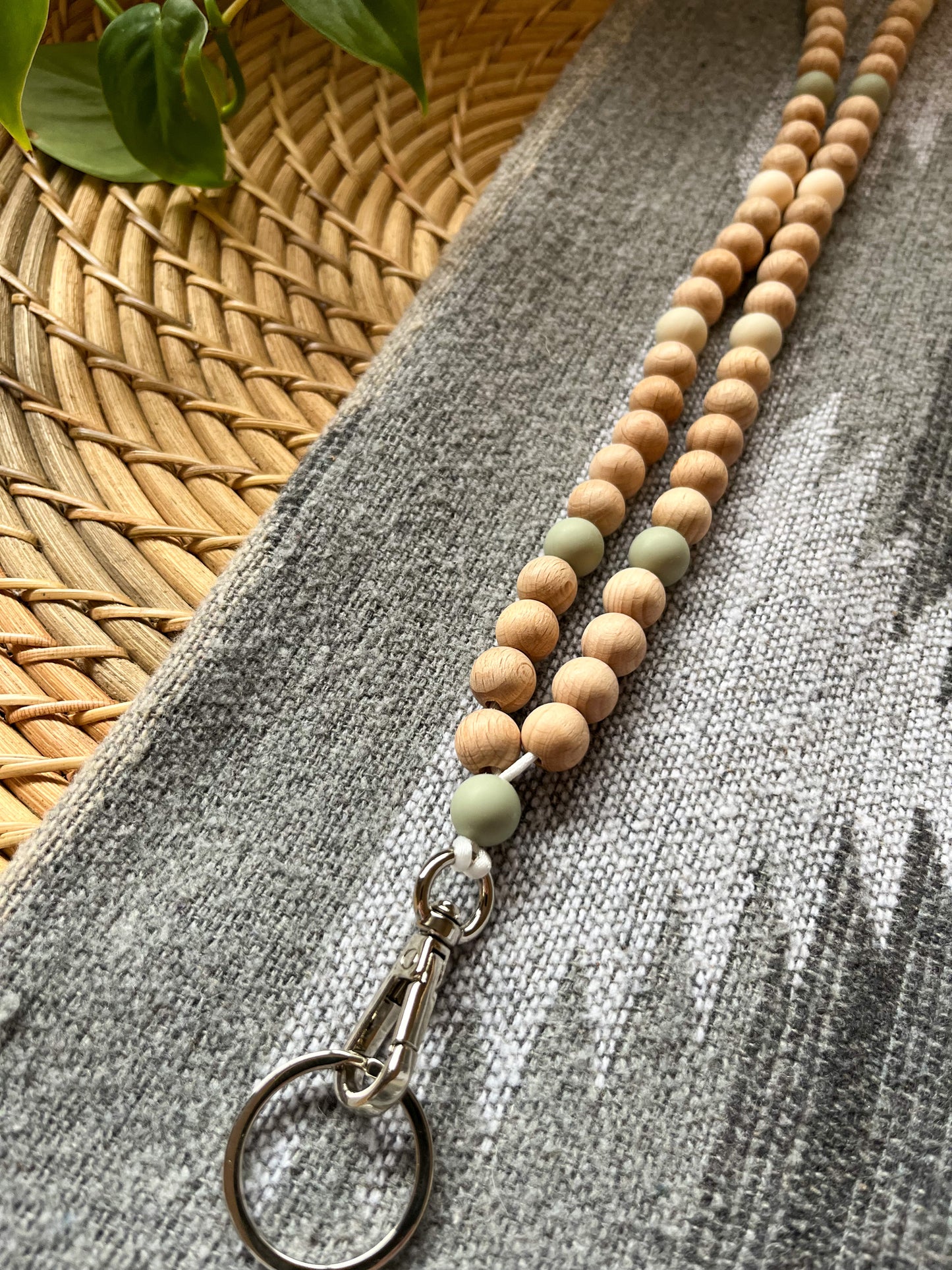 Wooden Beaded Lanyard