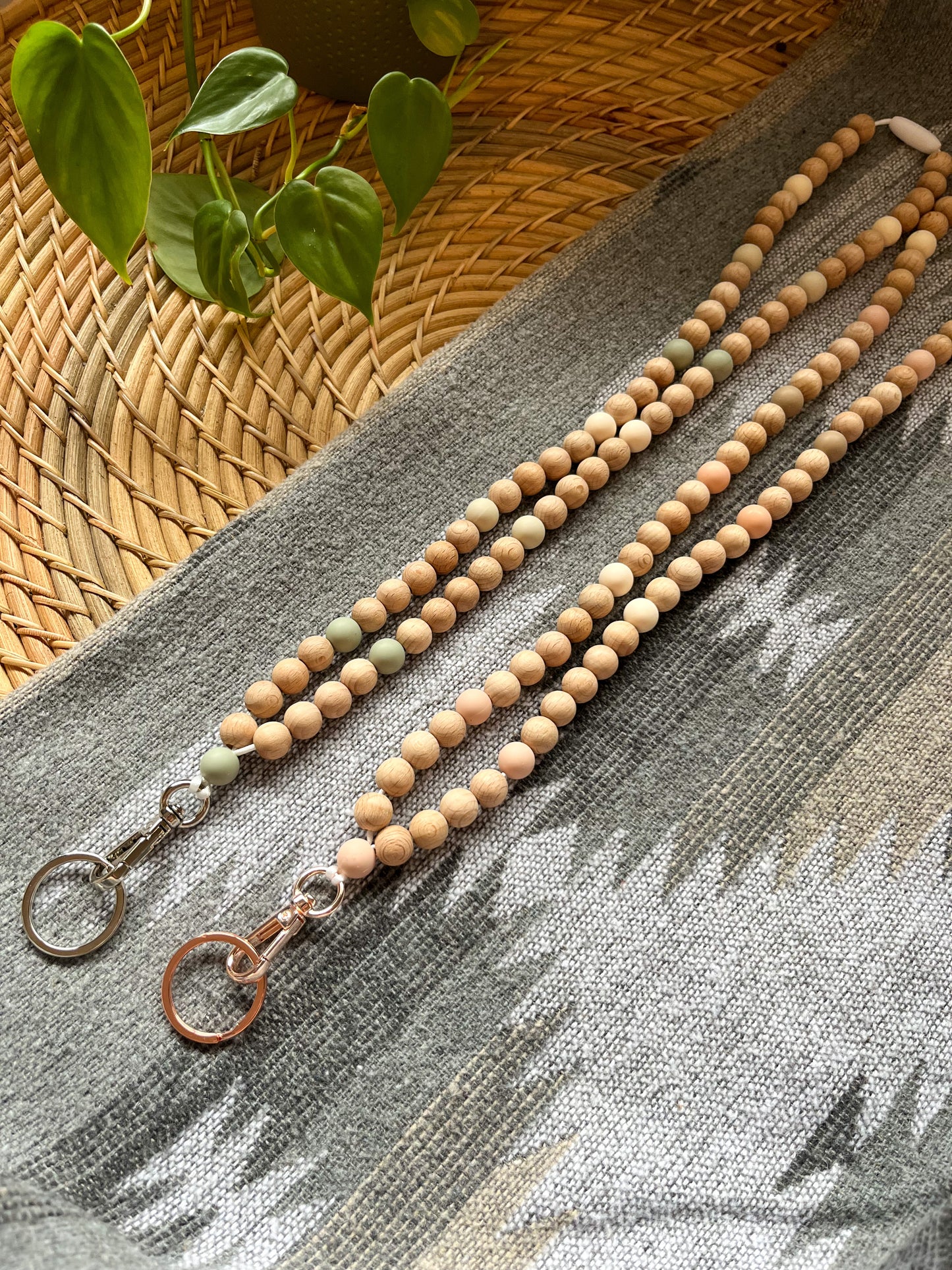 Wooden Beaded Lanyard